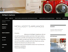Tablet Screenshot of mcelligottappliances.com
